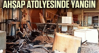 Ahşap atölyesinde yangın
