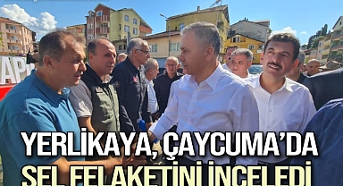  Bakan Yerlikaya, Çaycuma’da sel felaketini inceledi
