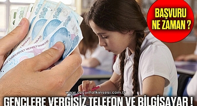 Gençlere vergisiz telefon ve bilgisayar verilecek