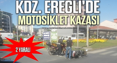  Kdz. Ereğli'de motosiklet kazası: 2 yaralı