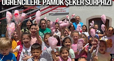  Öğrencilere pamuk şeker sürprizi