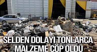 Selin vurduğu sitede tonlarca malzeme çöp oldu