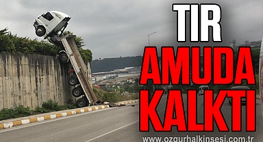 Tır Amuda Kalktı