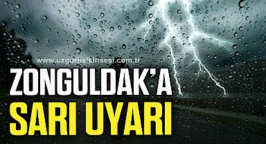 ZONGULDAK’A SARI UYARI