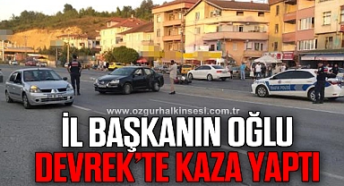 AK Parti İl Başkanının oğlu kazada yaralandı