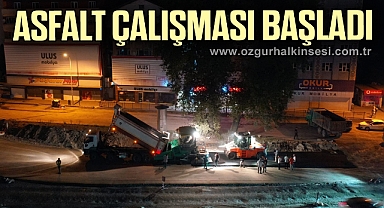 Akıllı kavşak düzenlemesinde asfalt çalışması başladı