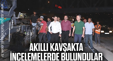 Akıllı kavşakta incelemelerde bulundular