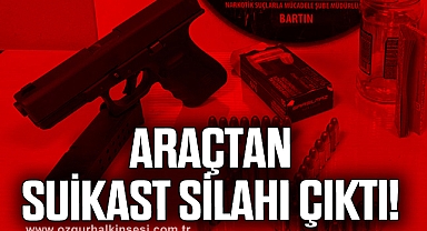 Araçtan uyuşturucu ve suikast silahı çıktı