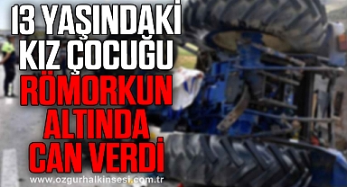 Devrilen römorkun altında can verdi