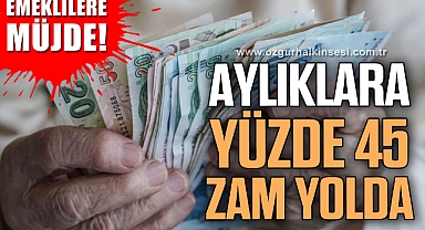 Emekliler müjde! Aylıklara yüzde 45 zam yolda