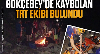 Gökçebey’de kaybolan TRT ekibi bulundu