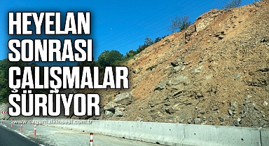 Heyelan sonrası çalışmalar sürüyor