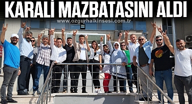 KARALİ MAZBATASINI ALDI