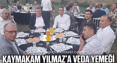 Kaymakam Yılmaz onuruna veda yemeği düzenlendi