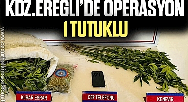 KDZ.EREĞLİ’DE OPERASYON: 1 TUTUKLU