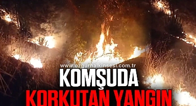 Komşuda korkutan yangın