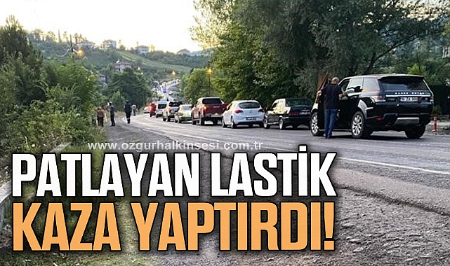 Motosikletin lastiği patladı: 2 yaralı