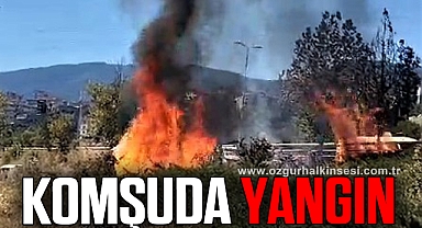 Örtü yangını büyümeden söndürüldü