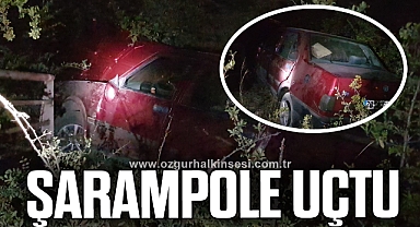 Otomobil bariyeri aşıp şarampole uçtu: 1 yaralı