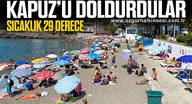 Sıcak havadan bunalan vatandaşlar plajı doldurdu