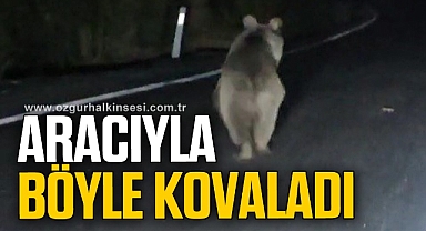 Aracıyla kara yolundan böyle kovaladı