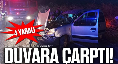 Araçtaki 4 kişi yaralandı
