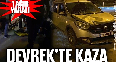 Caddeden karşıya geçmek isteyen kadına otomobil çarptı: 1 yaralı