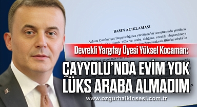 “ÇAYYOLU’NDA EVİM YOK LÜKS ARABA ALMADIM”