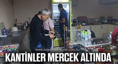 Ekipler kantinleri denetledi