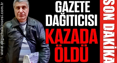 Gazete dağıtıcısı kazada öldü