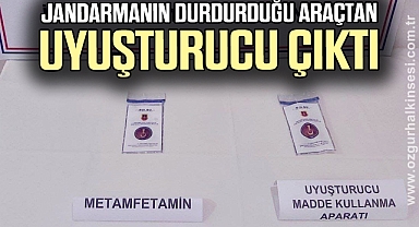 Jandarmanın durdurduğu araçtan uyuşturucu çıktı
