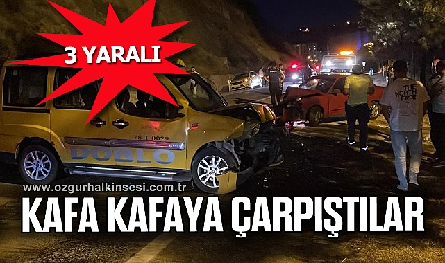 Kafa kafaya çarpıştılar: 3 yaralı