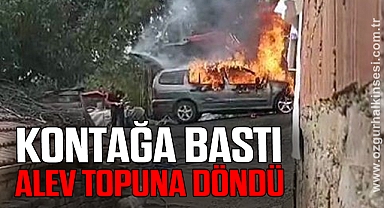 Kontağa bastığı gibi alev topuna döndü