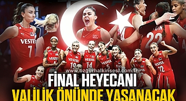MUHTEŞEM FİNAL İÇİN VALİLİK ÖNÜNDE CANLI YAYIN