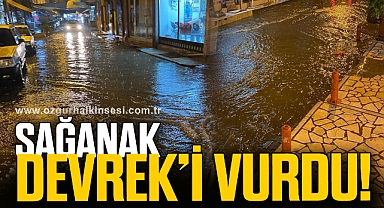 Sağanak yağmur Devrek'te etkili oldu