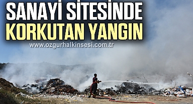Sanayi sitesinde korkutan yangın