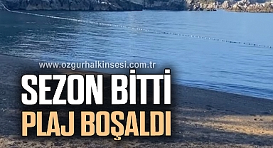 Sezon bitti plaj boşaldı