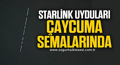 Starlink uyduları Çaycuma semalarında