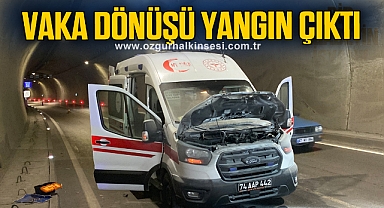Vaka dönüşünde ambulansta yangın çıktı