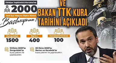 VE BAKAN TTK KURA TARİHİNİ AÇIKLADI