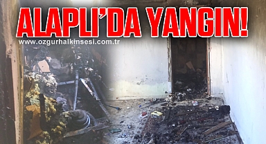 Yangında bir oda tamamen yandı