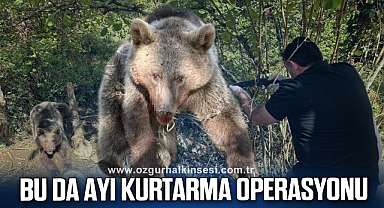 Bu da ayı kurtarma operasyonu