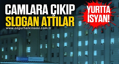 Cama çıkıp slogan attılar
