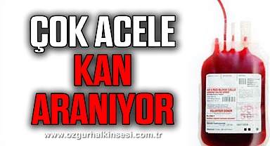ÇOK ACELE KAN ARANIYOR
