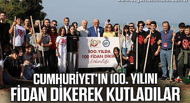 Cumhuriyet'in 100. yılını fidan dikerek kutladılar