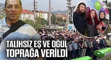 Emekli uzman çavuşun katlettiği eşi ve oğlu toprağa verildi