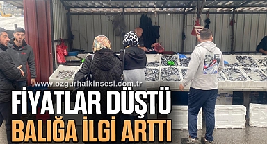 Fiyatlar düşüşe geçti, balığa ilgi arttı