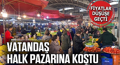Fiyatlar indi vatandaş halk pazarına koştu