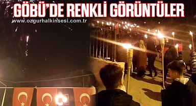 Göbü köyünde havai fişekli 29 Ekim kutlaması