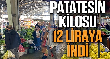 Halk pazarında patatesin kilosu 12 liraya indi